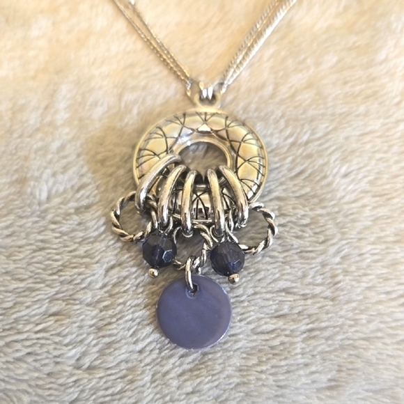 #167 Lia Sophia Silver and Purple Necklace - Picture 2 of 4